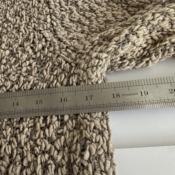 Sigrid Olsen Sport Chunky Knit Sweater Womens S Beige Textured Casual Grannycore - Picture 5 of 9